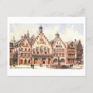 Vintag Romer in Frankfurt, Deutschland Postkarte