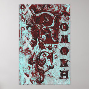 Vintag Romola Book Cover Grunge Poster