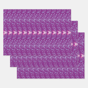 Vintag rosa Blumenmuster Geschenkpapier Set