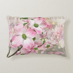 Vintag rosa Dogwood-Blüten Kissen