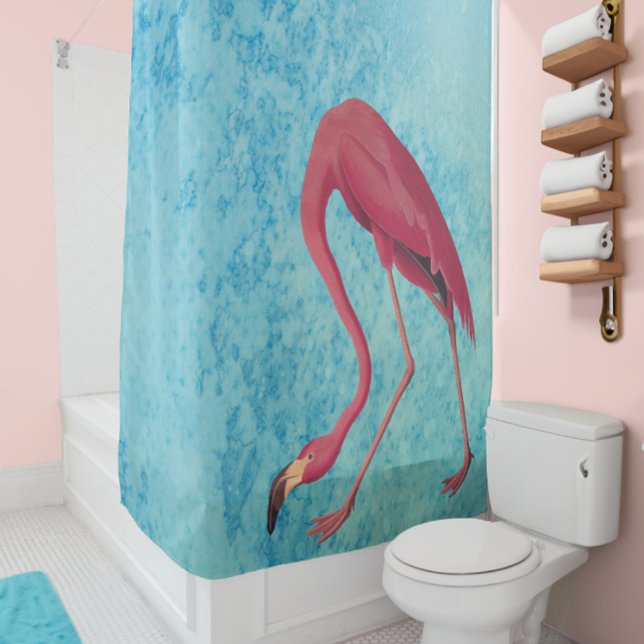 Vintag rosa Flamingo Duschvorhang (Von Creator hochgeladen)