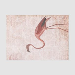 Vintag rosa Flamingo Seidenpapier