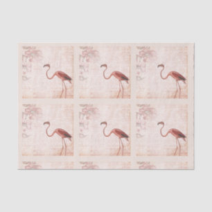 Vintag rosa Flamingo Seidenpapier
