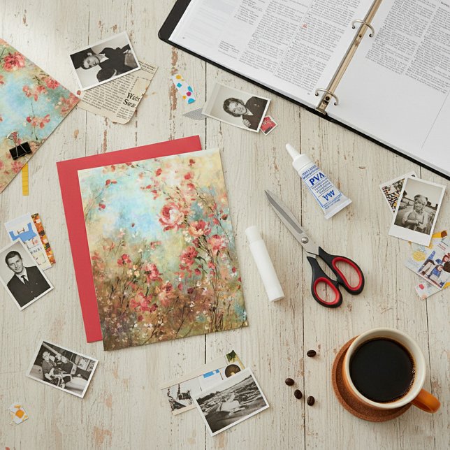 Vintag rosa, floralfarbenes Scrapbook (Von Creator hochgeladen)