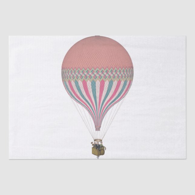 Vintag rosa, hellblaue Luftballons Seidenpapier (Vorderseite)