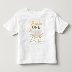 Vintag Rosa Orange Eine Alberne Gans 1. Geburtstag Kleinkind T-shirt