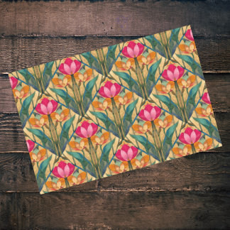 Vintag rosa Orangenröhre Diagonal Muster Seidenpapier