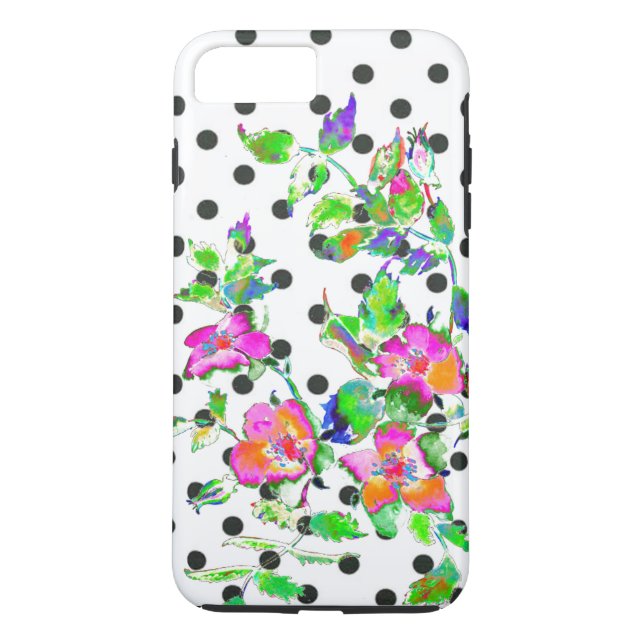 Vintag-Rosa-Polka-Punkte Case-Mate iPhone Hülle (Rückseite)