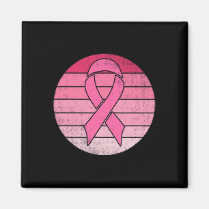 Vintag-rosa-Ribbon Brustkrebs-Bewusstsein Magnet