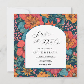 Vintag-rosa-romantische Hochzeit Save The Date