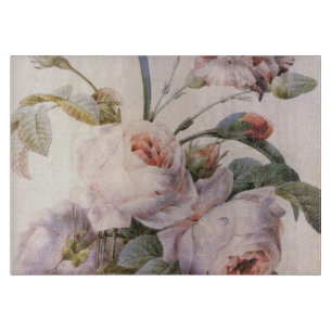 Vintag rosa Rosa Blume von Redoute. Schneidebrett
