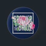 Vintag rosa Rose Bruder der Braut Button<br><div class="desc">Vintage Rose und rosa Blumendesign für Verlobungsfeier, Probe Dinner, Brautparty oder Junggeselinnen-Abschied. Die Blume ist eine schöne Hochzeitsware für die Braut, ihre Familie und Freunde. Ideal für einen erlebnisreichen Abend mit Braut, Trauzeugin, Brautjungfrau, besten Freunden und der ganzen Hochzeitsfeier Crew. Feiern Sie verlobt zu sein und zu heiraten.</div>