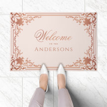 Vintag Rosa Rose Gold Elegantes Skript Name