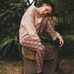 Vintag rosa Rose Minimalistisches Blumengrün Leggings<br><div class="desc">Diese Rose stammt aus einem alten Buch aus der Viktorianischen Zeit. Wie alle Viktorianischen Prints ist diese eine rosa Rose handgemalt,  nicht computergeneriert. Es war eine wirklich schöne Blume in einem Strauß. Das Ergebnis ist ein Shabby Chic-Finish,  das den Leggings einen modernen,  aber dennoch etwas Retro-Look verleiht.</div>