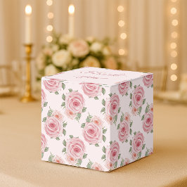 Vintag rosa Rosengarten Hütte Blumenmuster Geschenkschachtel