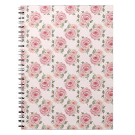 Vintag rosa Rosengarten Hütte Blumenmuster Notizblock