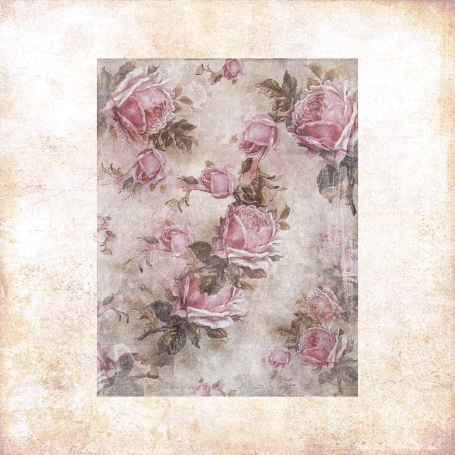Vintag rosa Roses Scrapbook Paper (Von Creator hochgeladen)