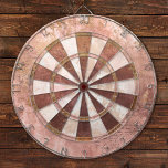 Vintag rosa Rustikal Dartscheibe<br><div class="desc">Ein Vintager rosa und brauner Metallkarton. Entworfen für Sie von BlackBerry Boulevard.</div>