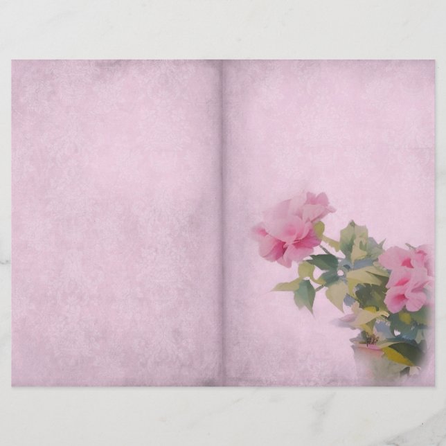 Vintag rosa Scrapbook Page (Vorderseite)