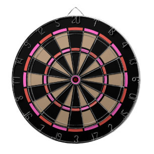 Vintag Rosa und Schwarz Dartscheibe