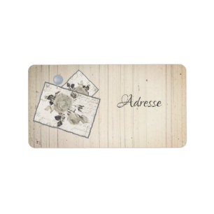 Vintag Rosen Adressaufkleber