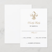 Vintag Royal Gold French Lilie Wedding