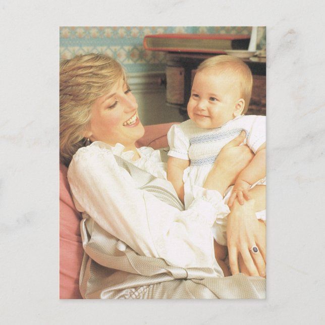 Vintag Royalty, Diana und Prince William Postkarte (Vorderseite)