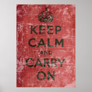 Vintag ruhig bleiben und weiterfahren poster