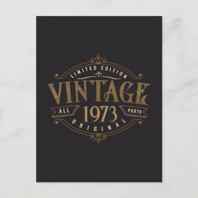 Vintag Rustikal 1973 Postkarte (Vorderseite)