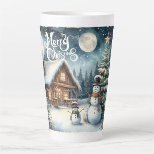 Vintag/rustikal/Schneemann/Weihnachten Milchtasse