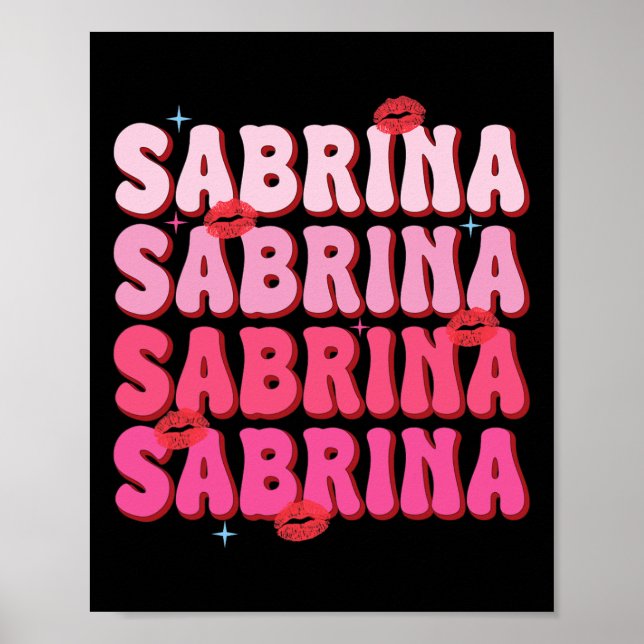 Vintag Sabrina Personalisiert Name I Liebe Sabrina Poster (Vorne)