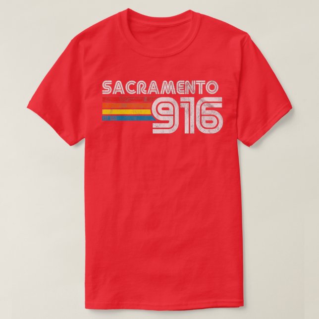 Vintag Sacramento Proud 916 Staat Gi T-Shirt (Design vorne)