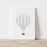Vintag Sage Green Wassercolor Heißluftballon Künstlicher Leinwanddruck<br><div class="desc">This vintage watercolor hot air balloon print is a beautiful way to decorate your nursery,  kids room,  or any travel-themed space.</div>
