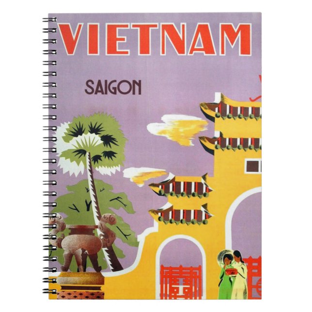 Vintag Saigon Vietnam Travel Notizblock (Vorderseite)