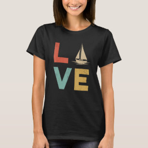 Vintag Sailboat Liebe Retro Bootskapitän Sailing G T-Shirt