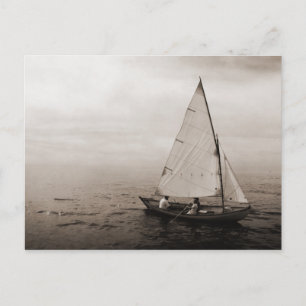 Vintag Sailboat Postcard Postkarte