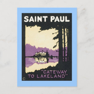 Vintag Saint Paul Lakeland MN Postkarte