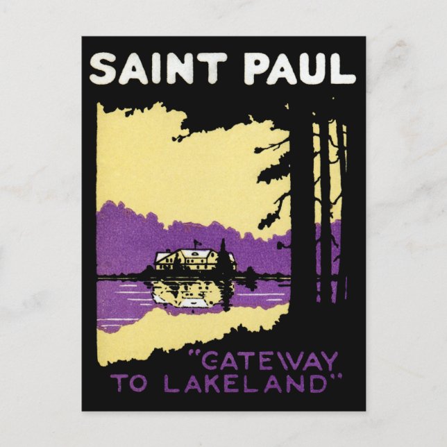 Vintag Saint Paul, Minnesota Postkarte (Vorderseite)