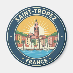 Vintag Saint-Tropez Frankreich Reisen Magnet