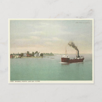 Vintag Sainte Claire Flats Detroit Michigan Postkarte