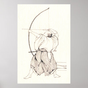 Vintag Samurai Archer Poster