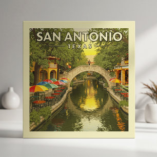Vintag San Antonio Texas Fliese