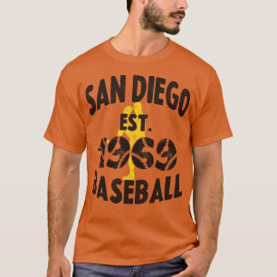 Vintag San Diego Baseball Est 1969 Baseball Pitch T-Shirt