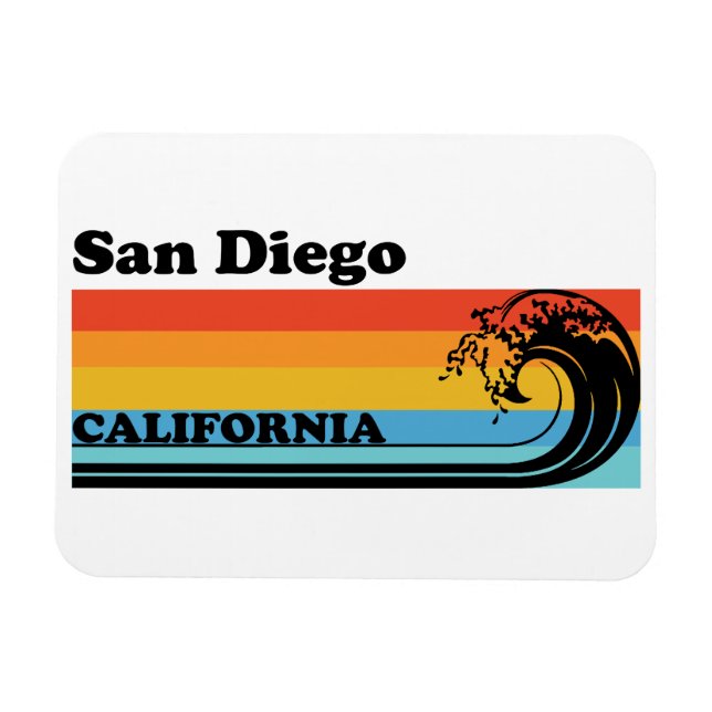 Vintag San Diego Kalifornien Magnet (Horizontal)