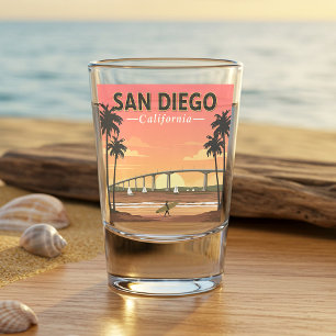 Vintag San Diego Kalifornien Schnapsglas