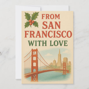 Vintag San Francisco Feiertagskarte