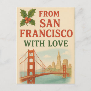 Vintag San Francisco Feiertagspostkarte