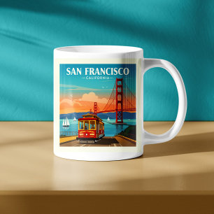 Vintag San Francisco Kalifornien Kaffeetasse
