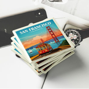 Vintag San Francisco Kalifornien Magnet