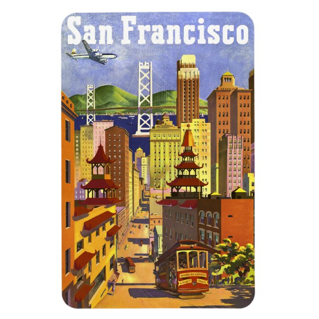 Vintag San Francisco Magnet (Vertikal)